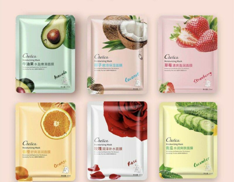 خرید عمده ماسک ورقه ای عصاره توت فرنگی CHELICA