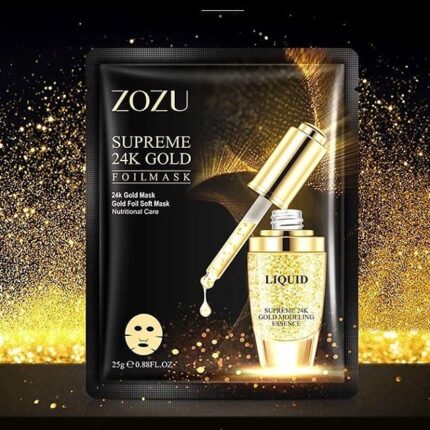 خرید عمده ماسک ورقه ای 24 عیار سرم طلا زوزو ZOZU
