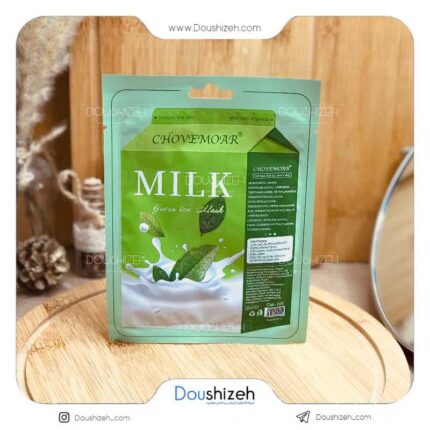 ماسک ورقه ای ارگانیک شیر و چای سبز CHOVEMOAR