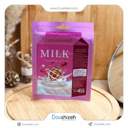 ماسک ورقه ای ارگانیک شیر و توت فرنگی CHOVEMOAR