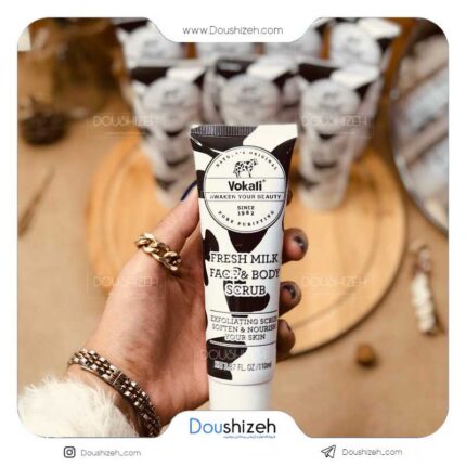 ژل اسکراب لایه بردار تیوپی شیر گاو VOKALI