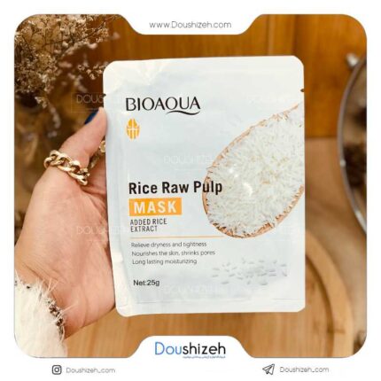 ماسک ورقه ای آبرسان برنج بیوآکوا BIOAQUA
