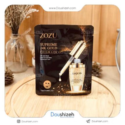 ماسک ورقه ای 24 عیار سرم طلا زوزو ZOZU