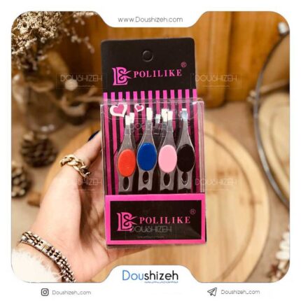 موچین انبری استیل دکمه دار POLILIKE