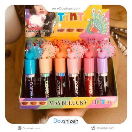 تینت لب طرح طاووس MAYBELUCKY