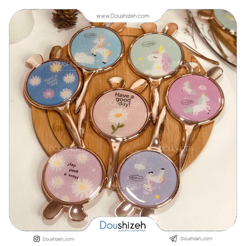 آینه دسته دار یک طرفه طرح خرگوش Mirror