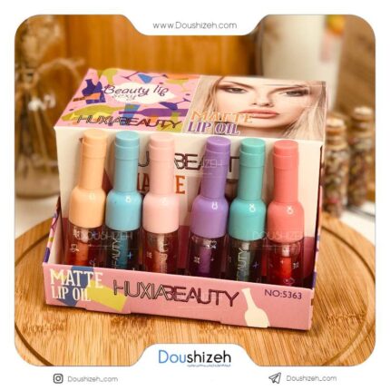 برق لب طرح شامپاین هوژیا بیوتی HUXIABeauty
