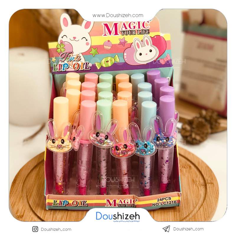 برق لب شاین کد 1216 طرح خرگوش MAGIC