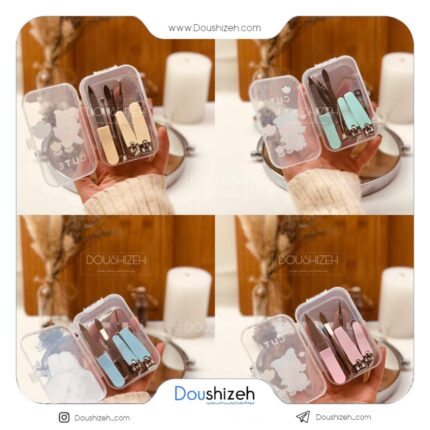 ست پدیکور مانیکور 7 عددی جعبه شفاف