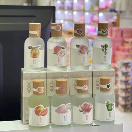 عطر بیکینی درب چوبی جعبه طوسی MAXINA