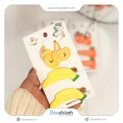 ست گیره و کش مو 4 عددی میوه ای