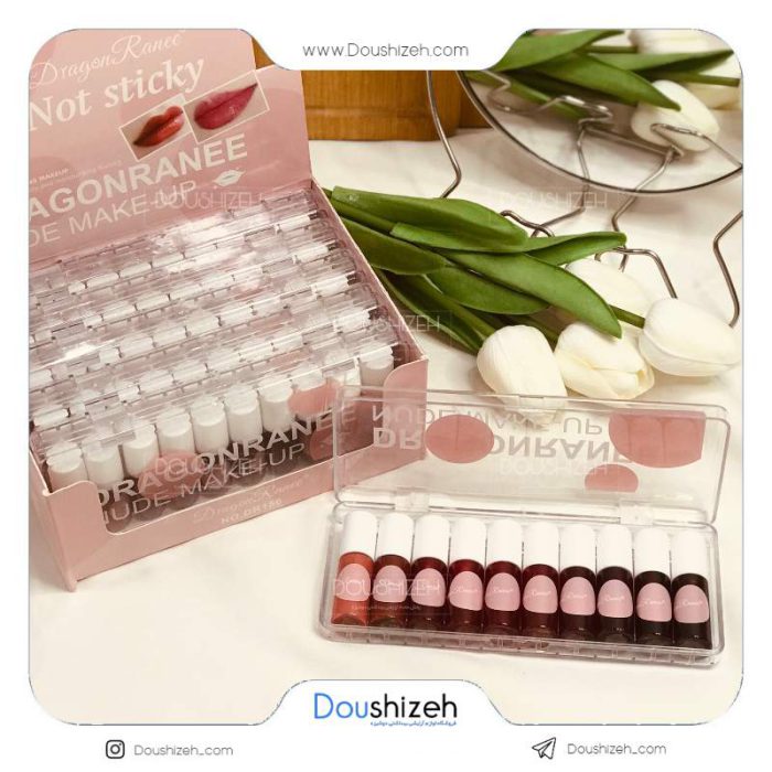 پک تینت لب 10 عددی DR156 شفاف DRAGON