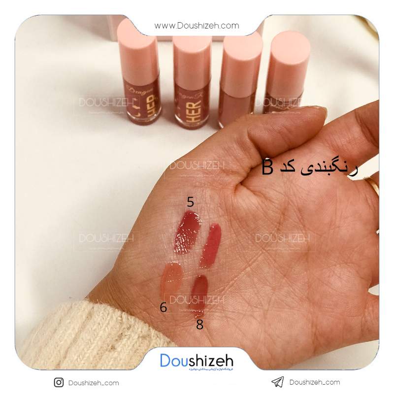 پک رژ لب مایع 4 عددی DR76 شاین DRAGON