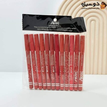 پک رژ لب مدادی 12 عددی مدا MODA