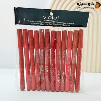 پک رژ لب مدادی 12 عددی ویولت VIOLET