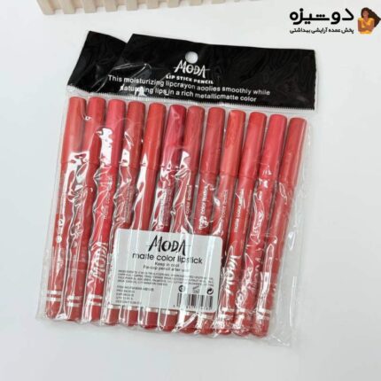 پک رژ لب مدادی 12 عددی مدا MODA