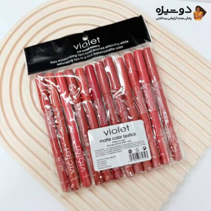 پک رژ لب مدادی 12 عددی ویولت VIOLET