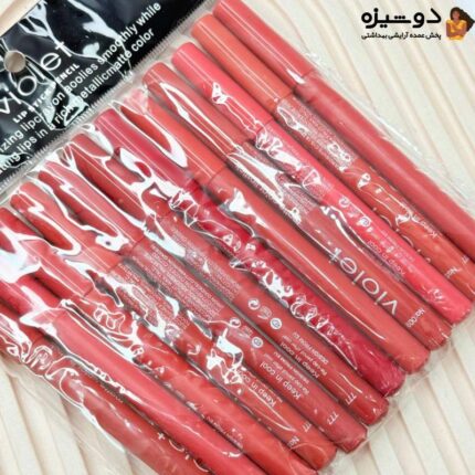 پک رژ لب مدادی 12 عددی ویولت VIOLET