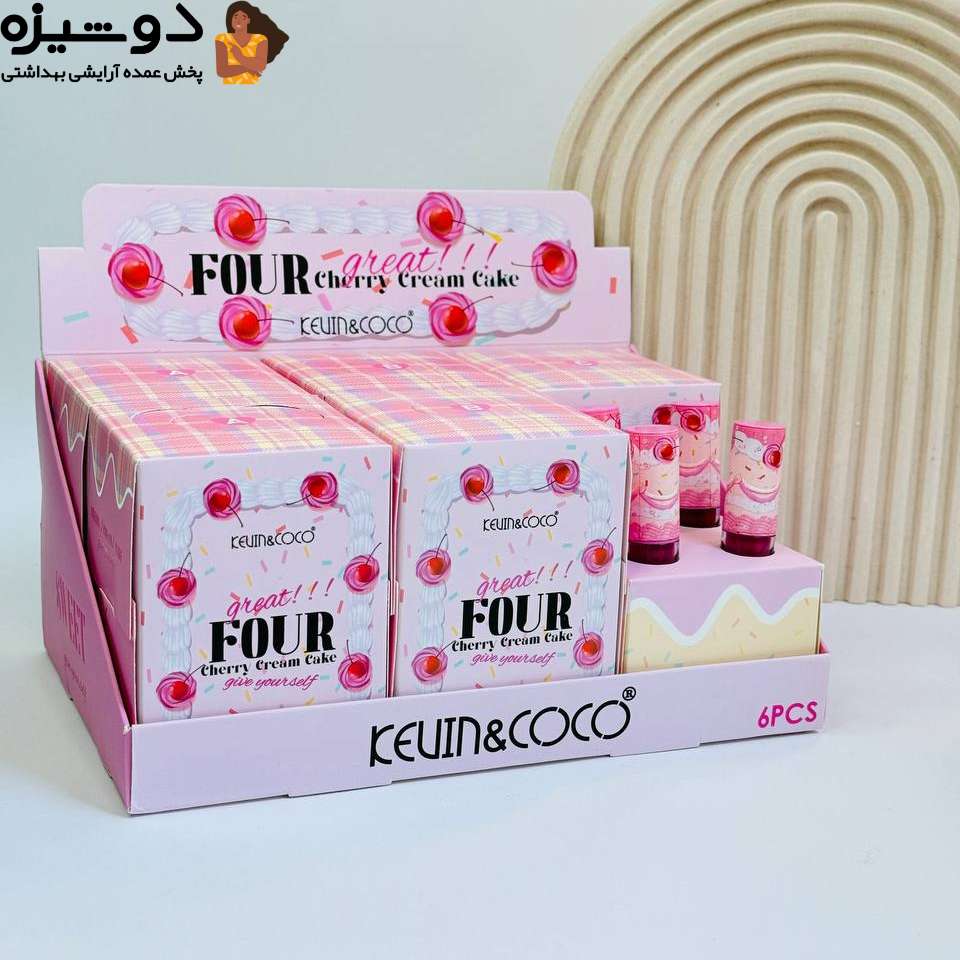 ست رژلب مایع 245550 طرح کیک KEVIN COCO
