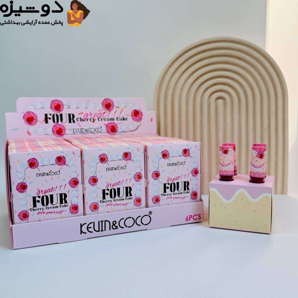 ست رژلب مایع 245550 طرح کیک KEVIN COCO