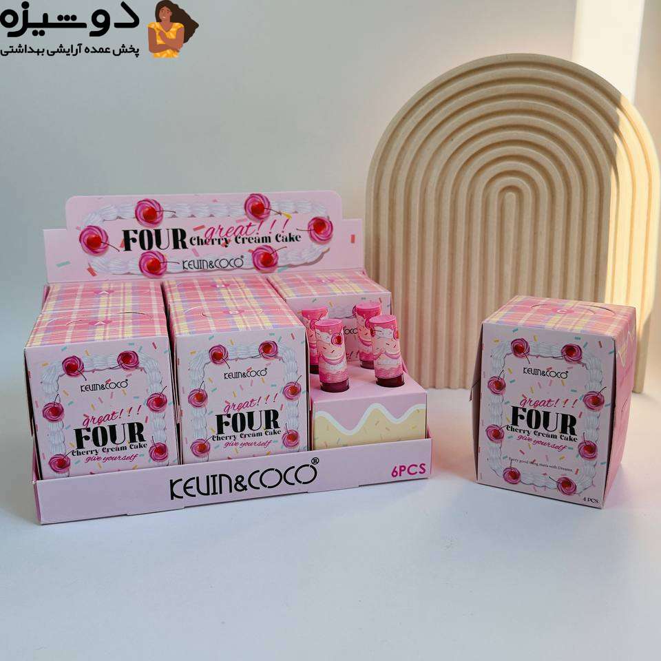 ست رژلب مایع 245550 طرح کیک KEVIN COCO