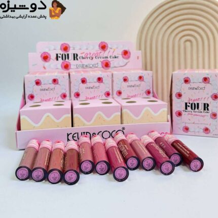 ست رژلب مایع 245550 طرح کیک KEVIN COCO