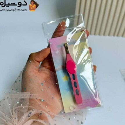 موچین دکمه دار مدل دسته صورتی