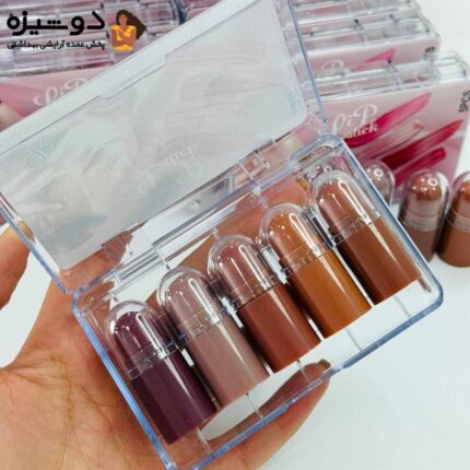 پک رژ لب 5 عددی 5411 جامد QOIDEN ROSE