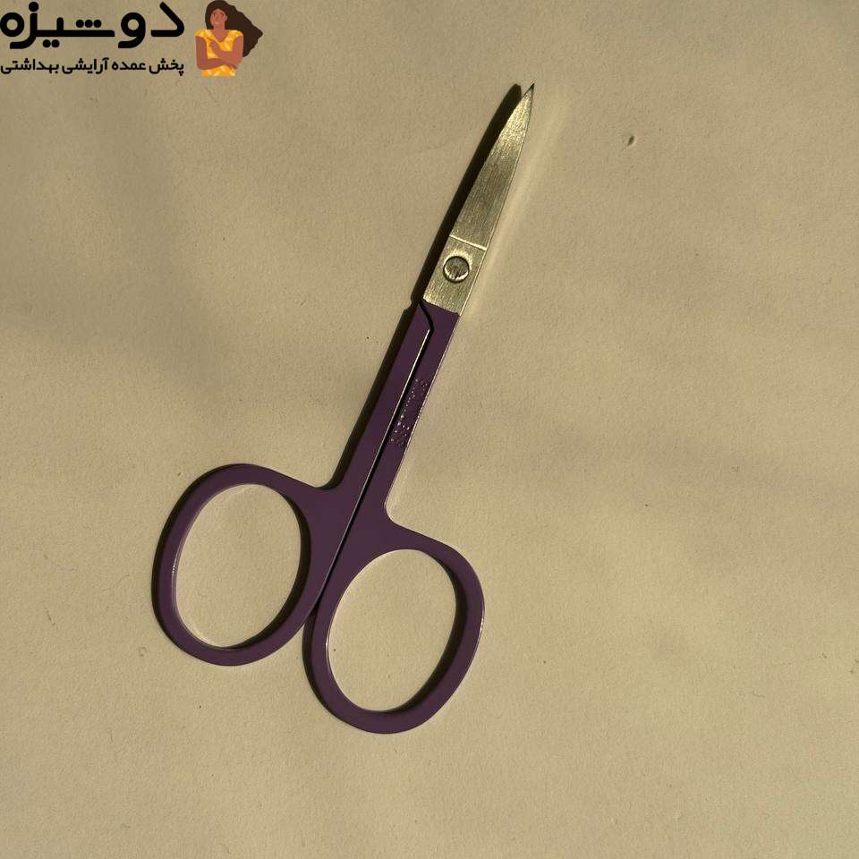 قیچی ابرو استیل مدل دسته رنگی