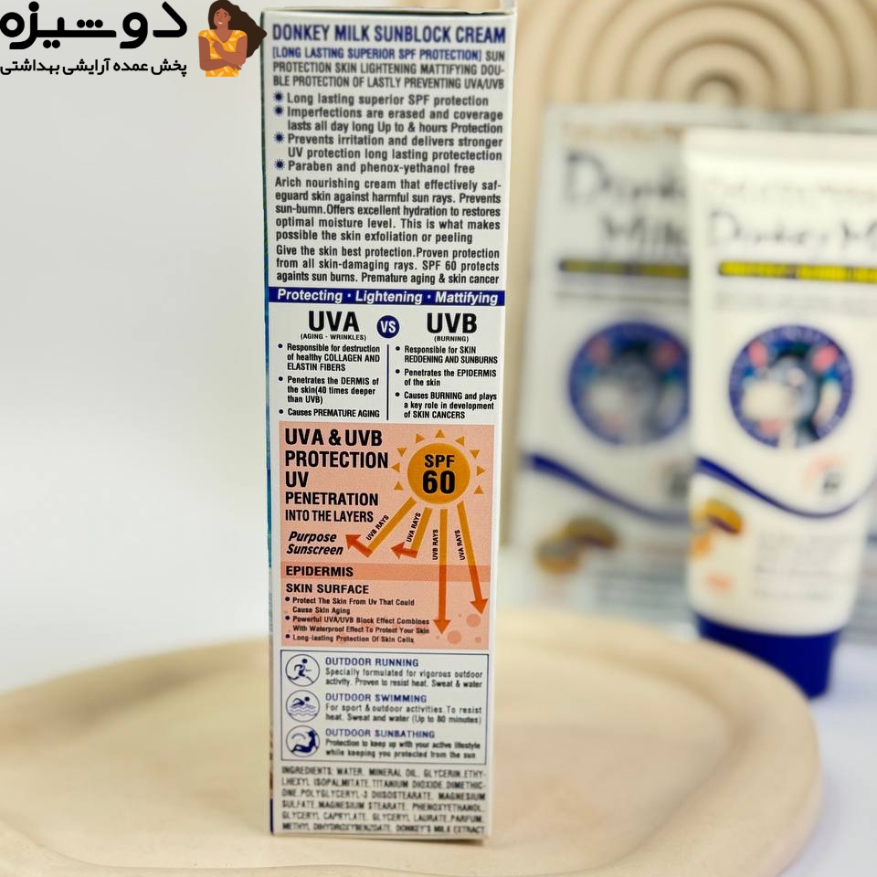 ضدآفتاب شیر الاغ SPF60 وکالی Wokali
