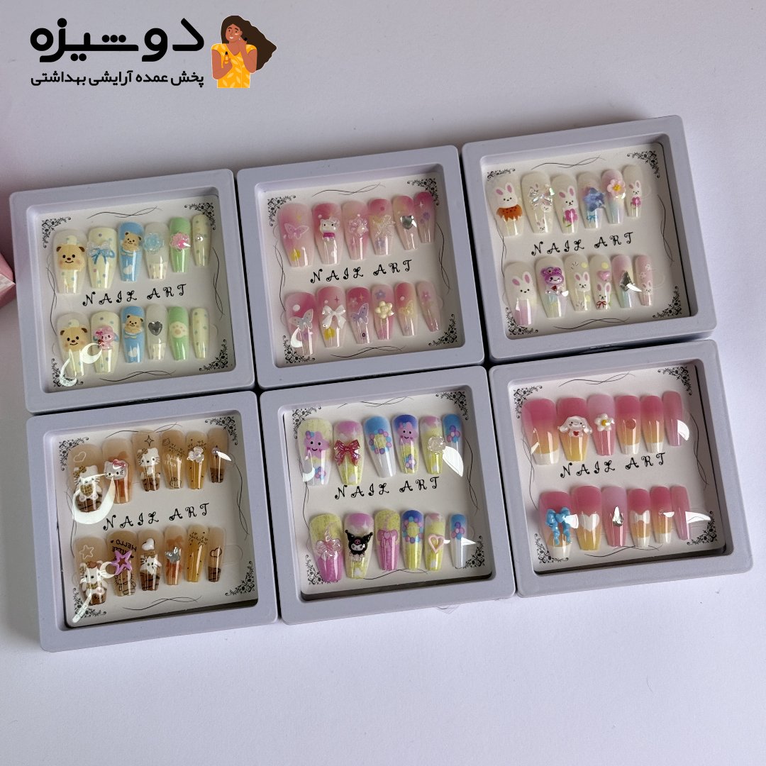 ناخن مصنوعی پینترستی بچگانه حیوانات R5