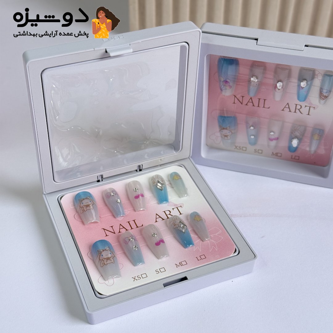 ناخن مصنوعی پینترستی طرح کرومی B10