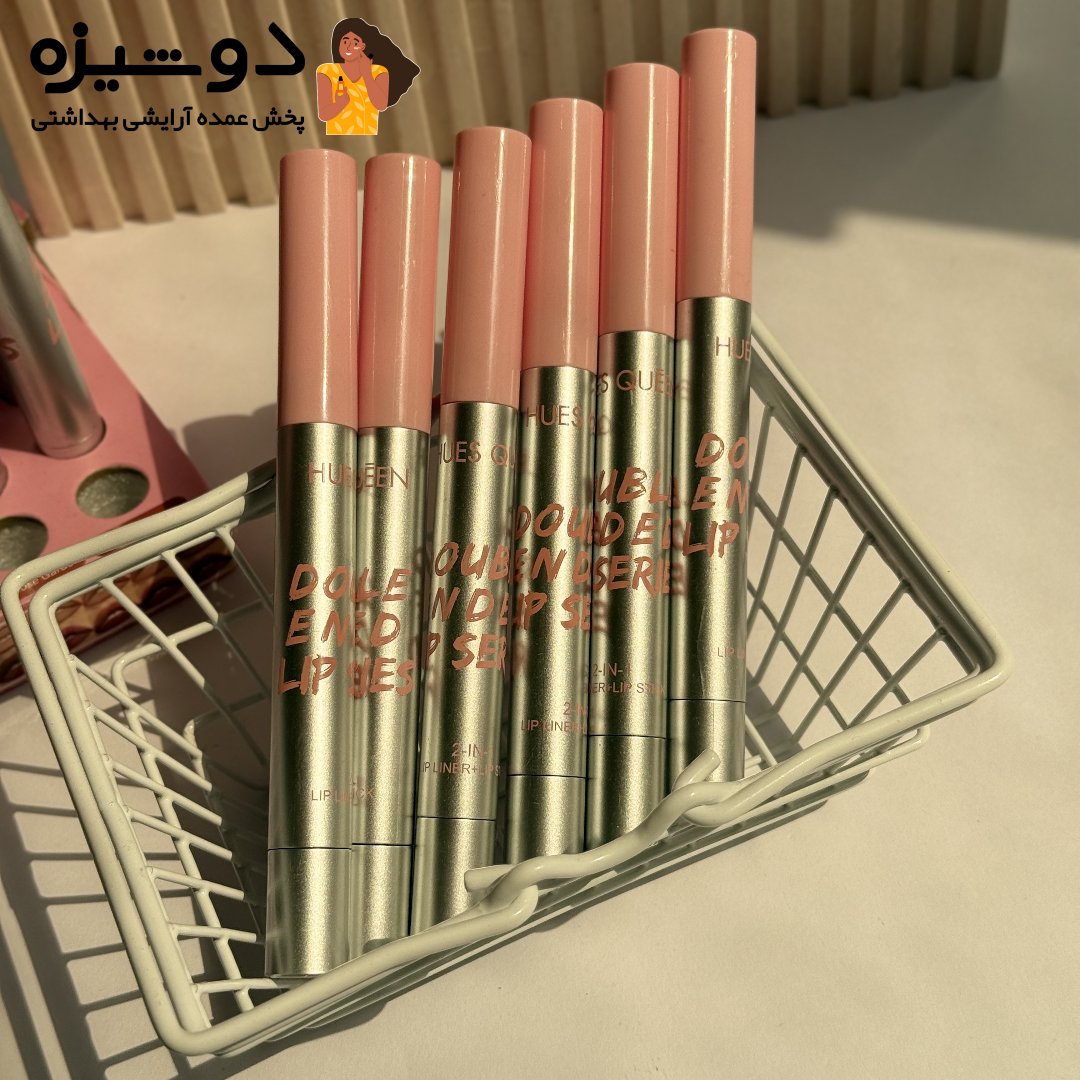 خط لب و رژ لب 0116 دوطرفه HUES QUEEN