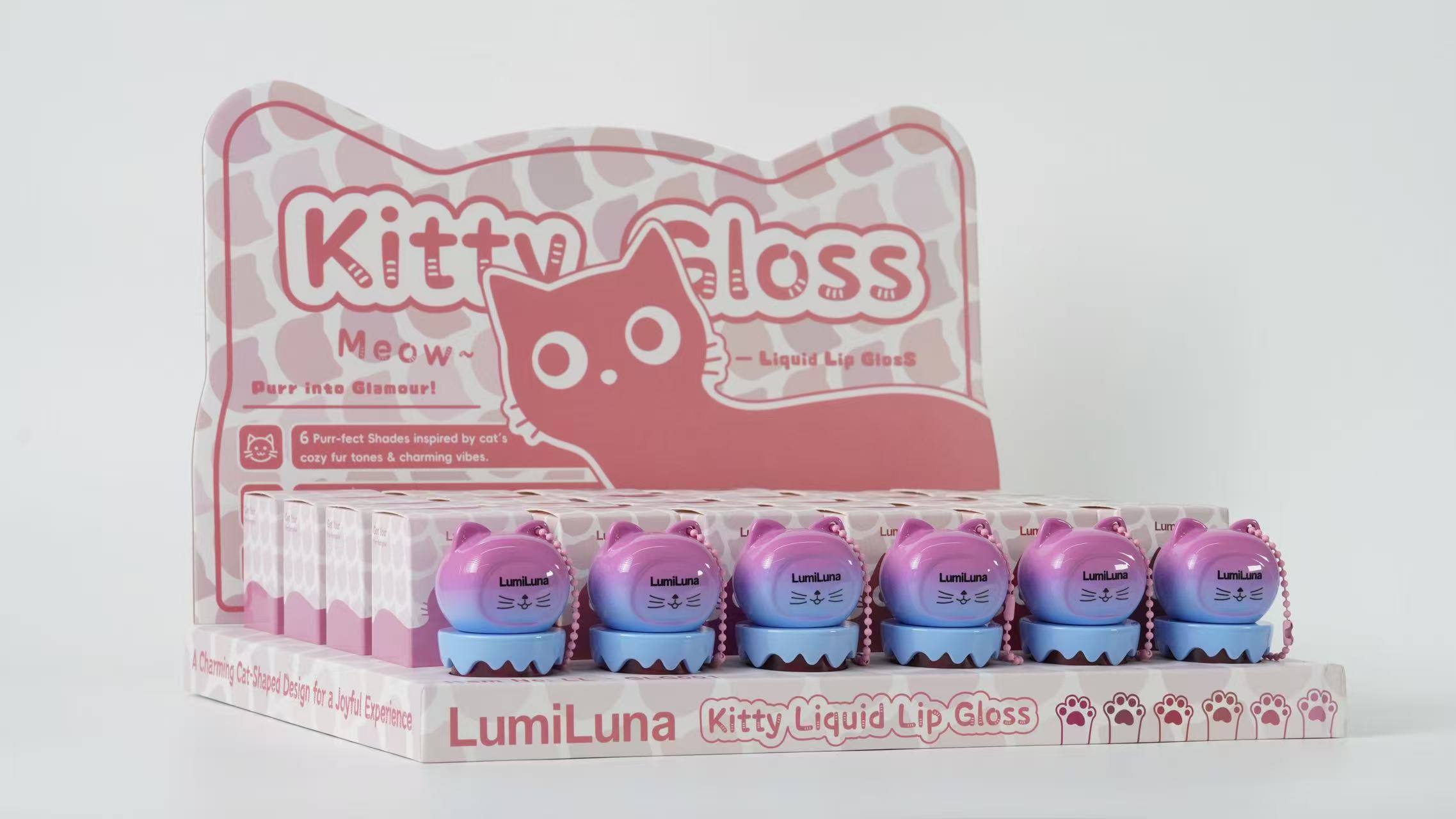 رژ لب مایع GLG001 طرح گربه LumiLuna