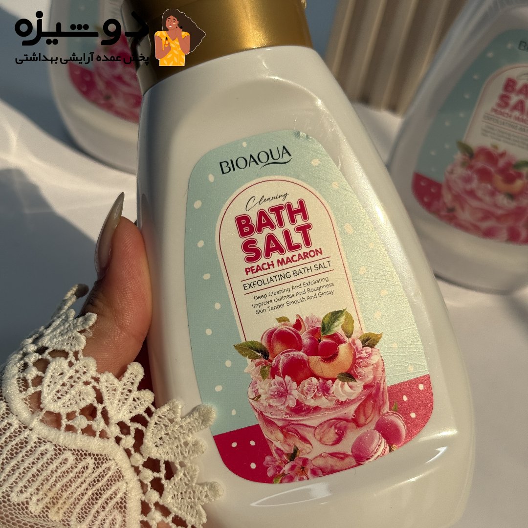 نمک بدن ماکارون هلو بیوآکوا BIOAQUA