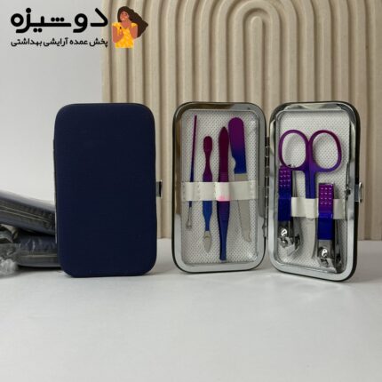 ست پدیکور مانیکور 7 عددی بنفش