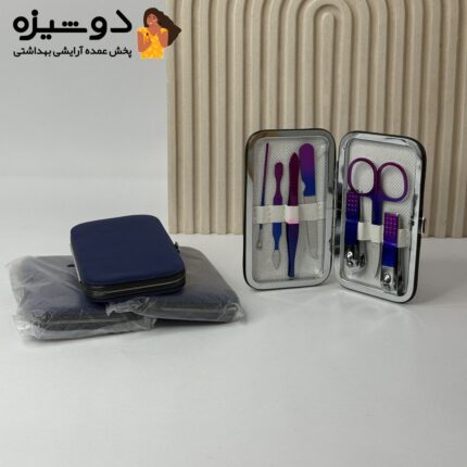 ست پدیکور مانیکور 7 عددی بنفش